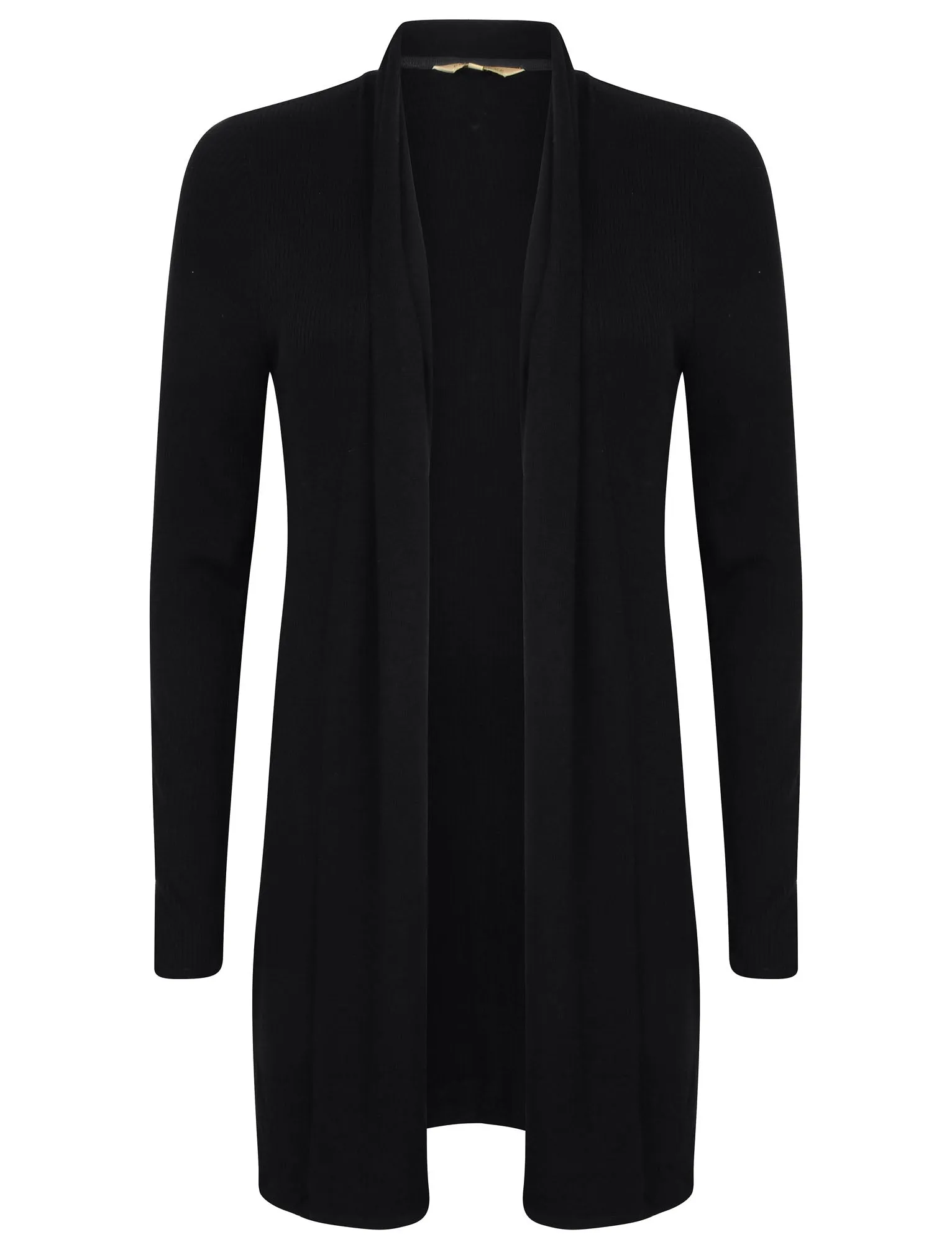 Quayside Ribbed Cardigan in Black - Plum Tree
