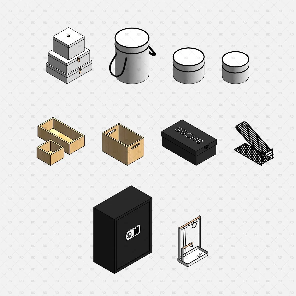 Revit Wardrobe Objects (55 Families)