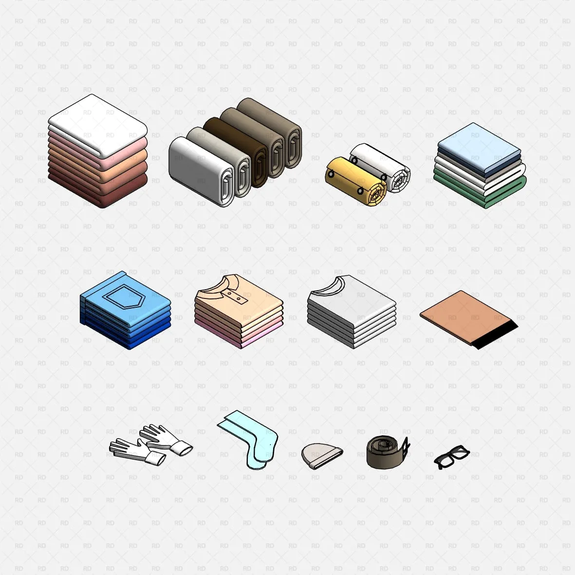 Revit Wardrobe Objects (55 Families)