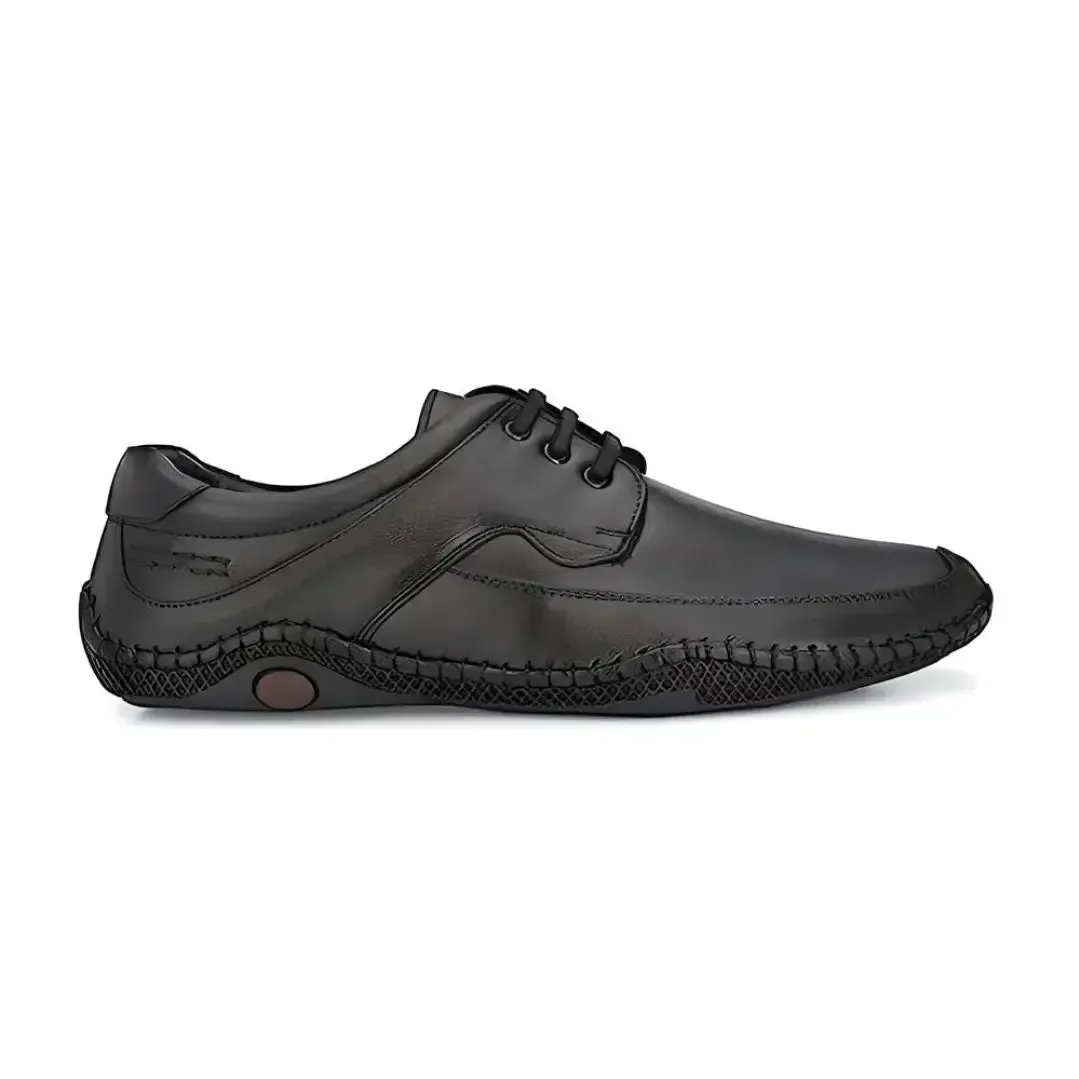 Roman Black Casual Shoes For Men
