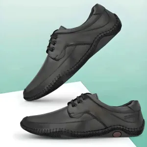 Roman Black Casual Shoes For Men