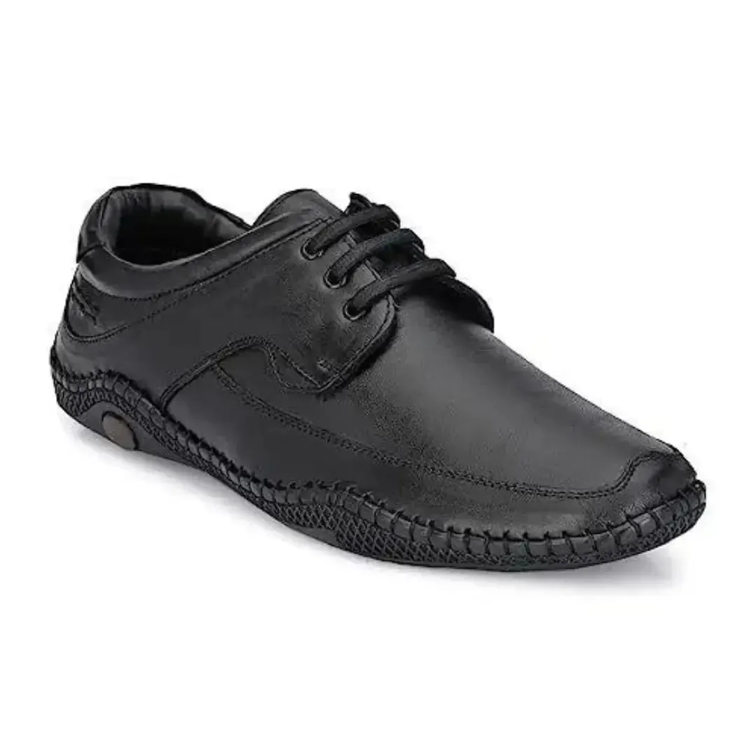Roman Black Casual Shoes For Men