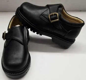 Sebastian Jr. II -- Boy's Casual Buckle Slip-On Shoe -- Black