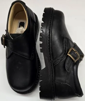 Sebastian Jr. II -- Boy's Casual Buckle Slip-On Shoe -- Black