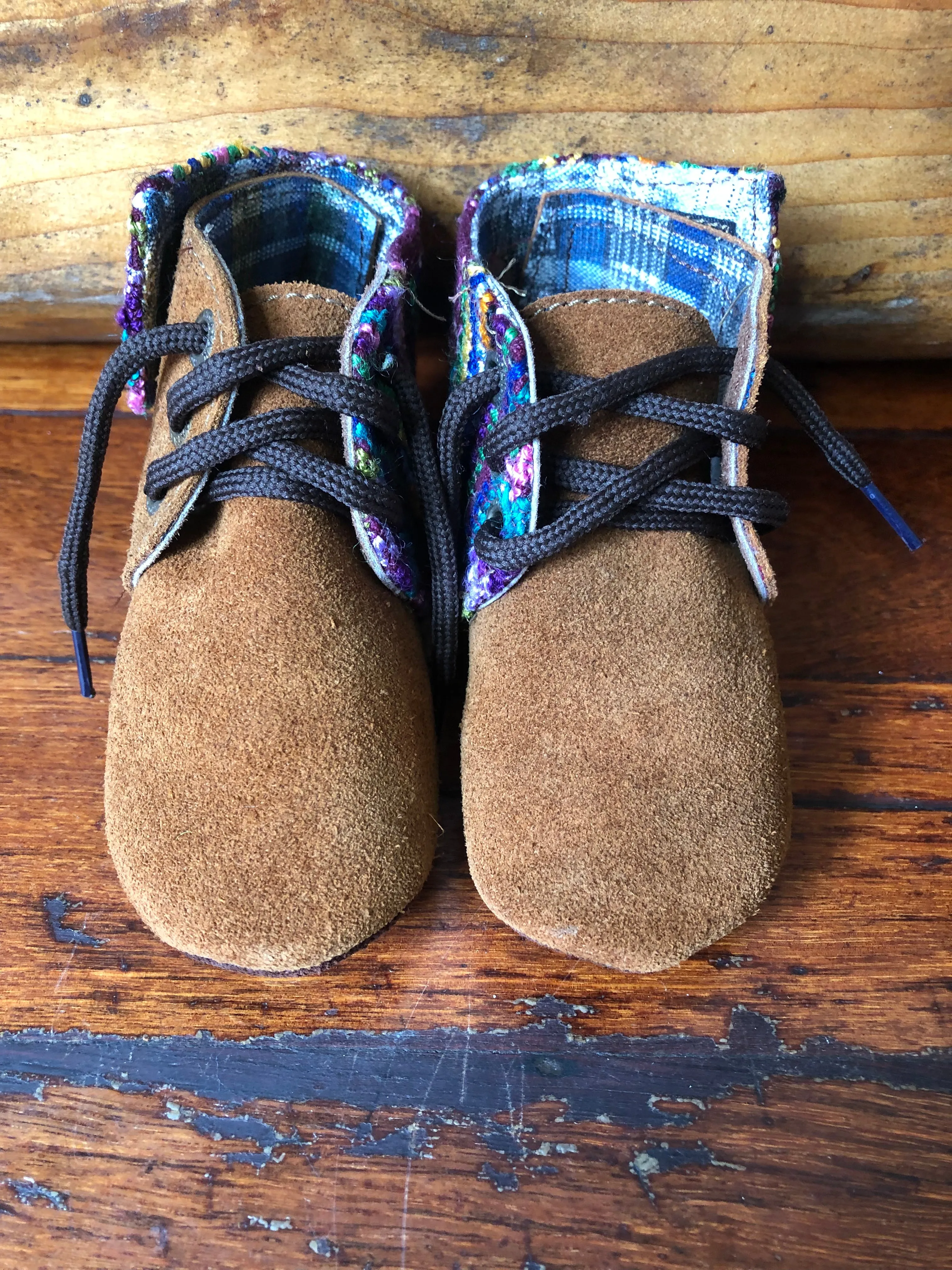Size 21 Baby Moccasins - Fawn with Aztec