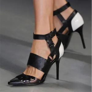 Suede Strappy Ankle Peep Toe Sandals
