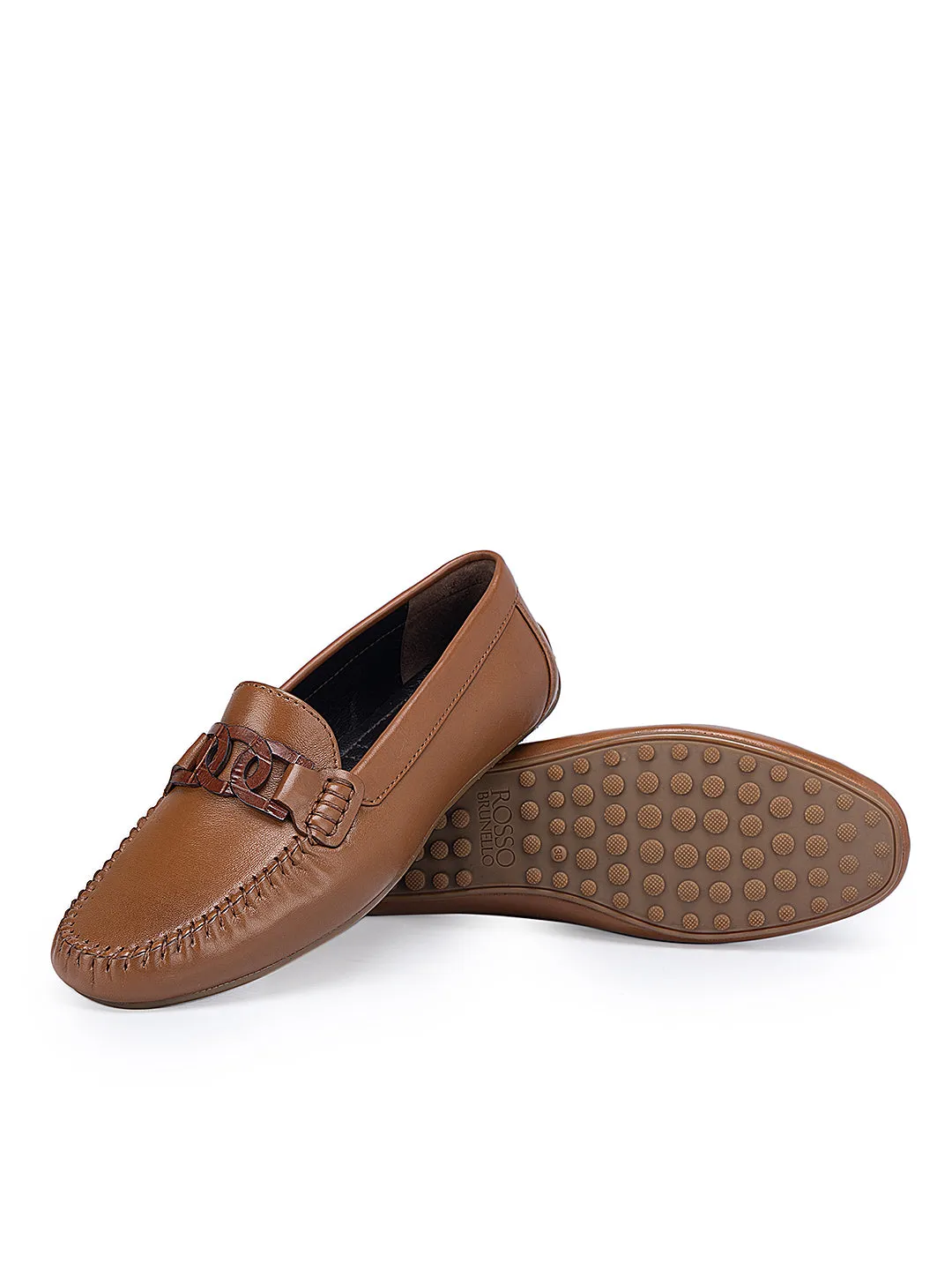 Tan Embellished Moccasins
