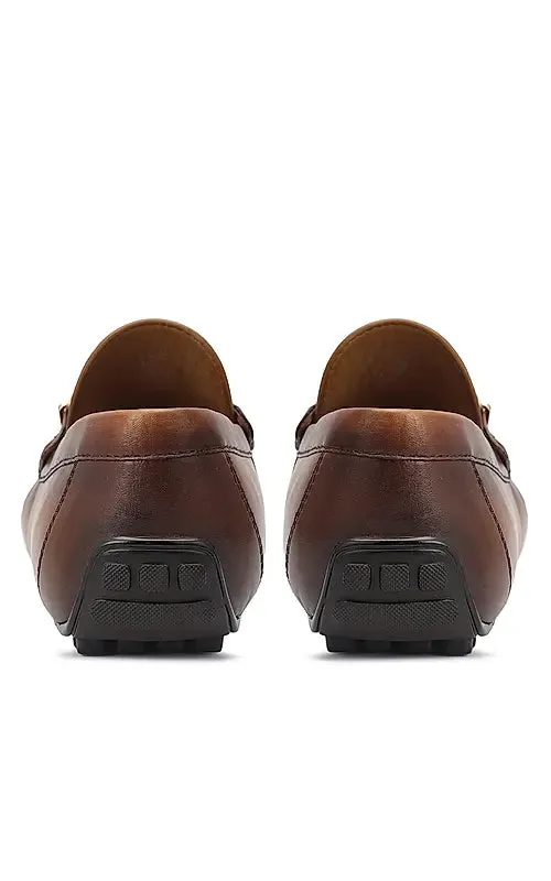Tan Moccasins With Metal Clip