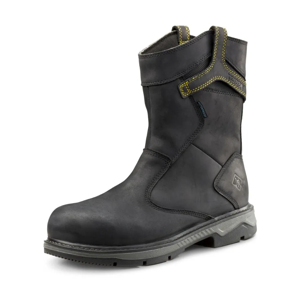 Terra Patton Waterproof Unisex 8" Alloy Toe CSA Pull-on Work Boot TR0A4TCBBLK
