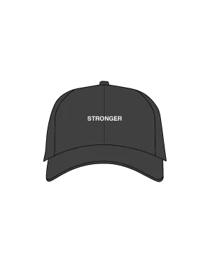 The Dad Hat - Charcoal - Stronger Fitness - White
