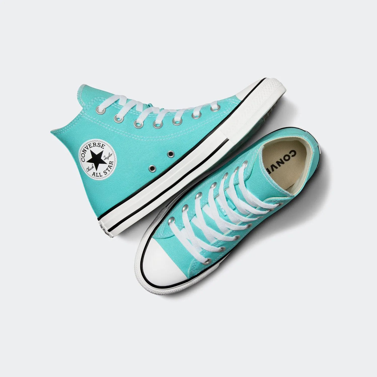 Unisex Converse Chuck Taylor All Star Hi Shoes Double Cyan