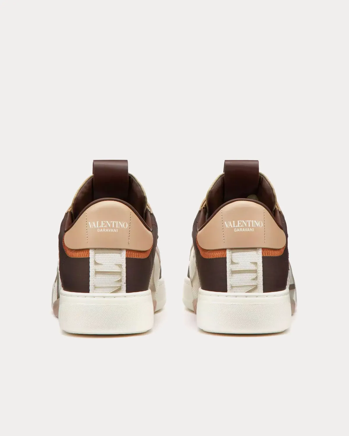 VL7N Calfskin & Nylon Banded Fondant Low Top Sneakers
