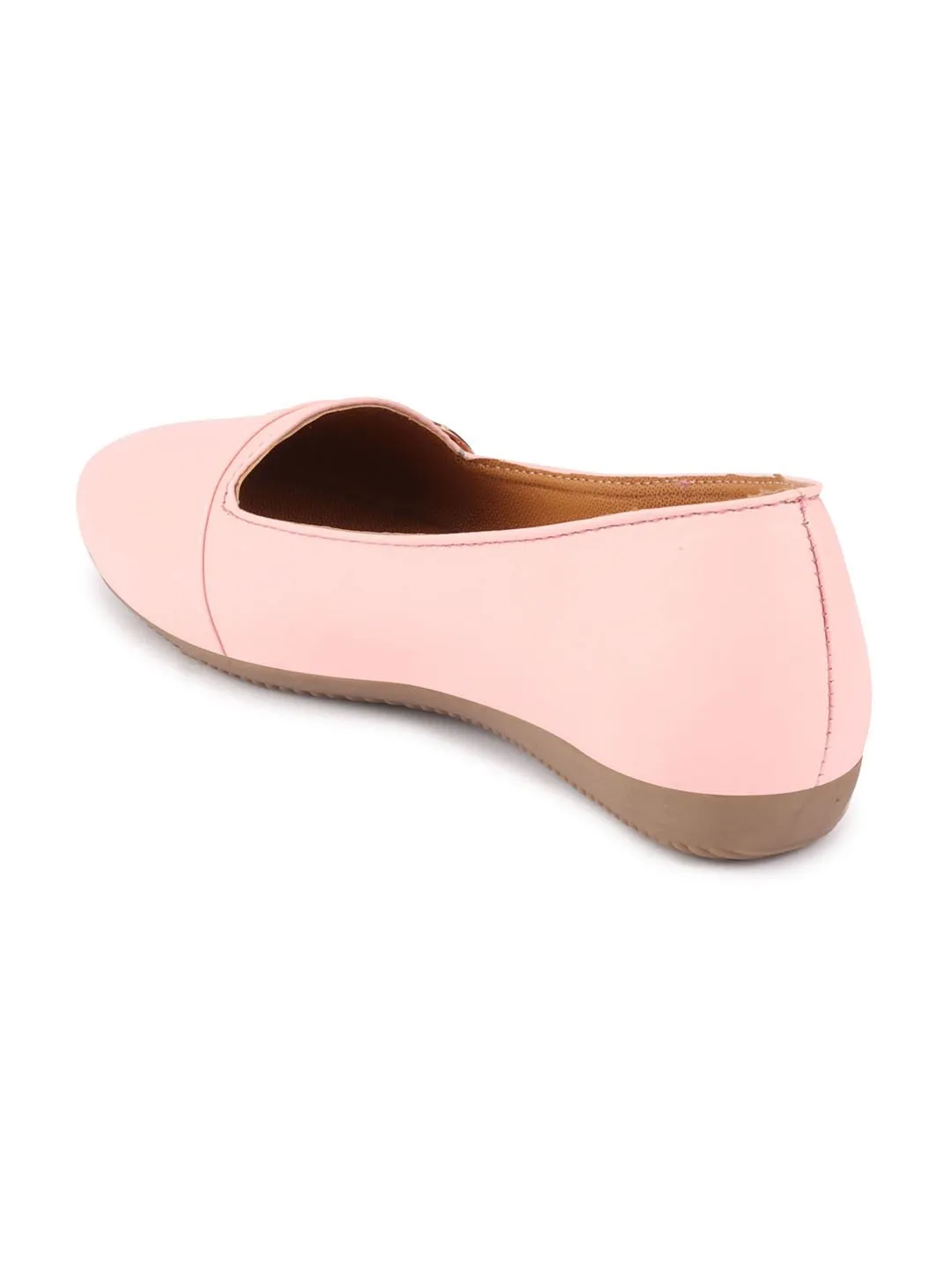 Women Pink Casual Slip-On Ballerina