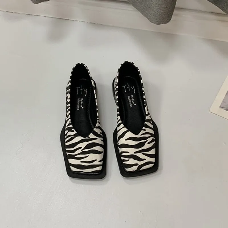 Women's Spring Casual Square Toe Loafers