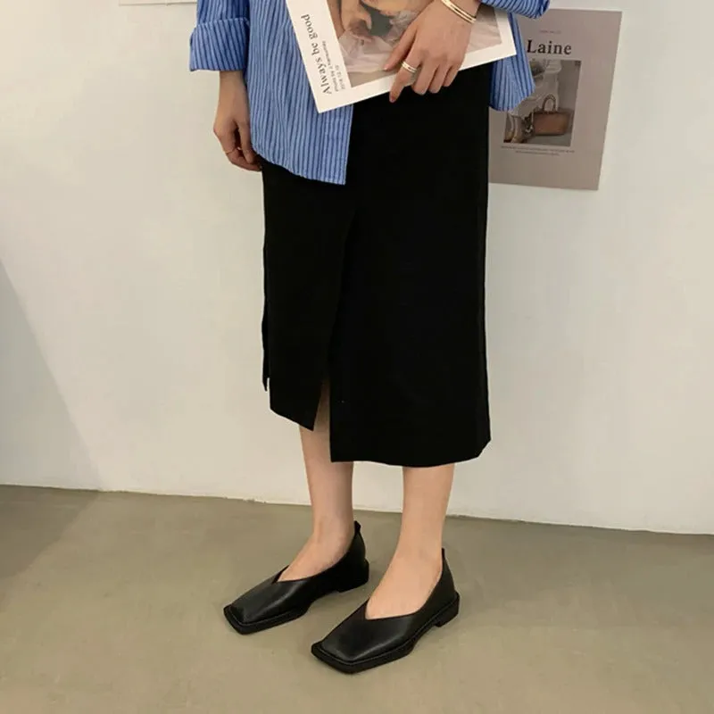 Women's Spring Casual Square Toe Loafers