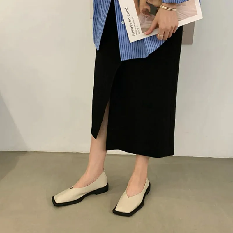 Women's Spring Casual Square Toe Loafers