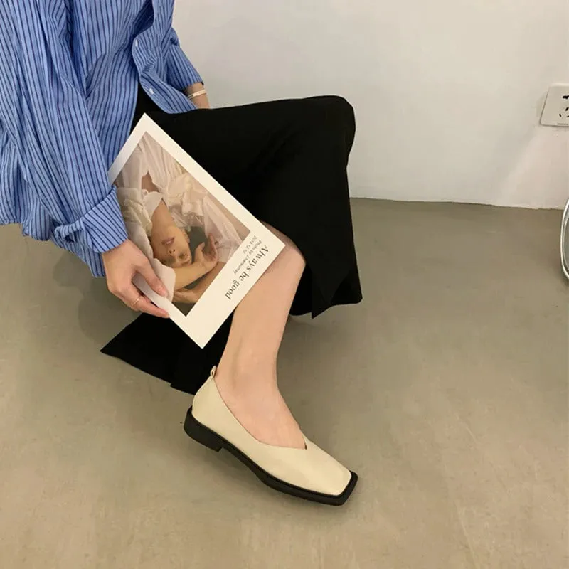 Women's Spring Casual Square Toe Loafers