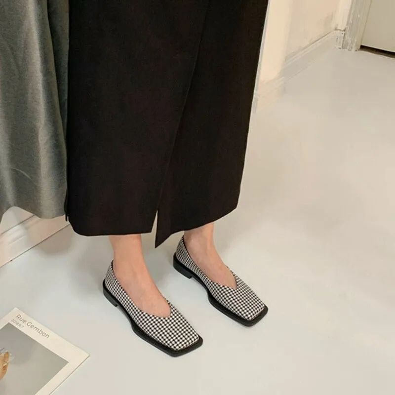 Women's Spring Casual Square Toe Loafers