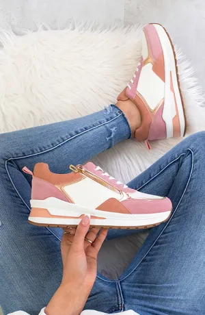 Zip Sneakers Roze